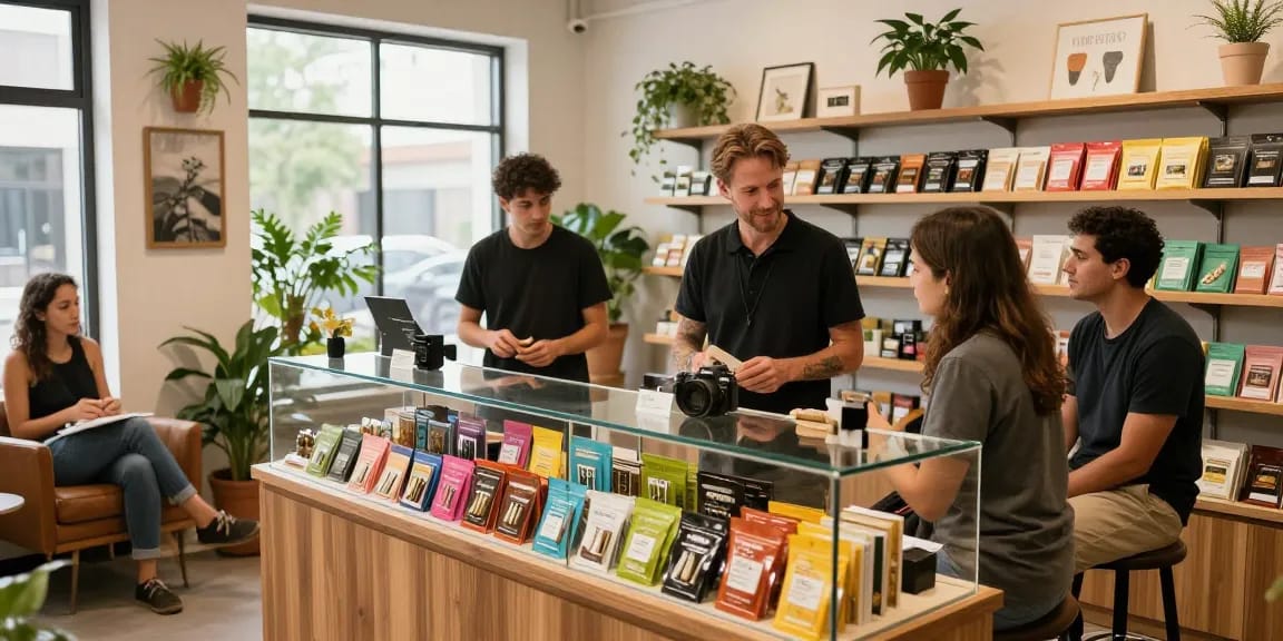 Exploring pre rolled joints thc options with customers in a modern dispensary setting