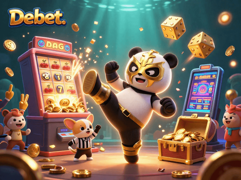 Experience the excitement of Debet. with a wrestling panda through dynamic casino games and rich visuals.
