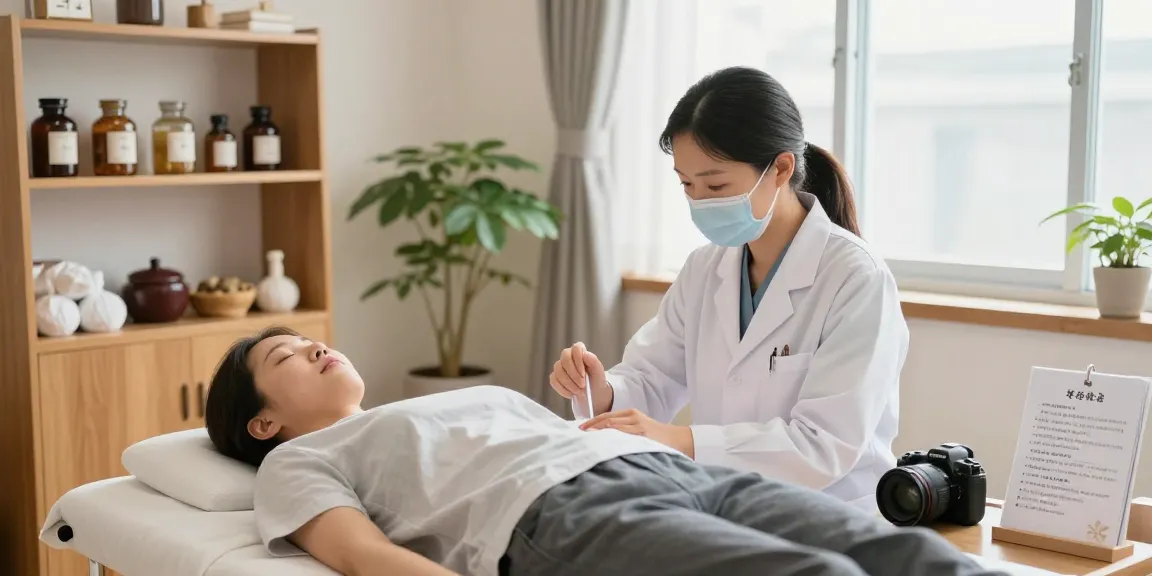Suwon한의원 acupuncture session with a skilled practitioner in a tranquil healing environment.