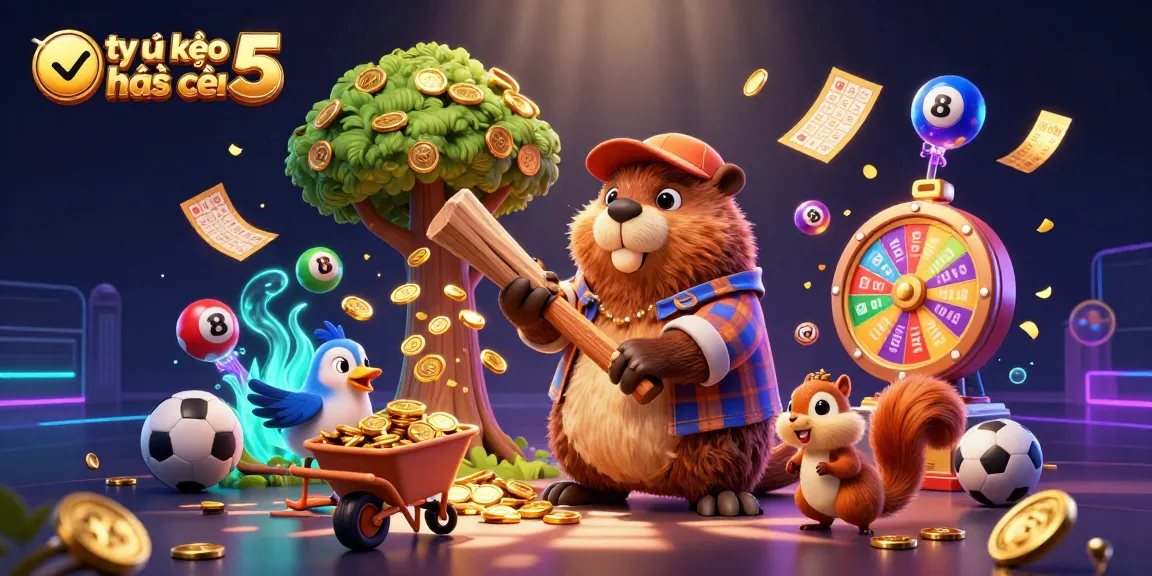 Experience thrilling betting action with tỷ lệ kèo nhà cái 5 in an exciting 3D cartoon scene.