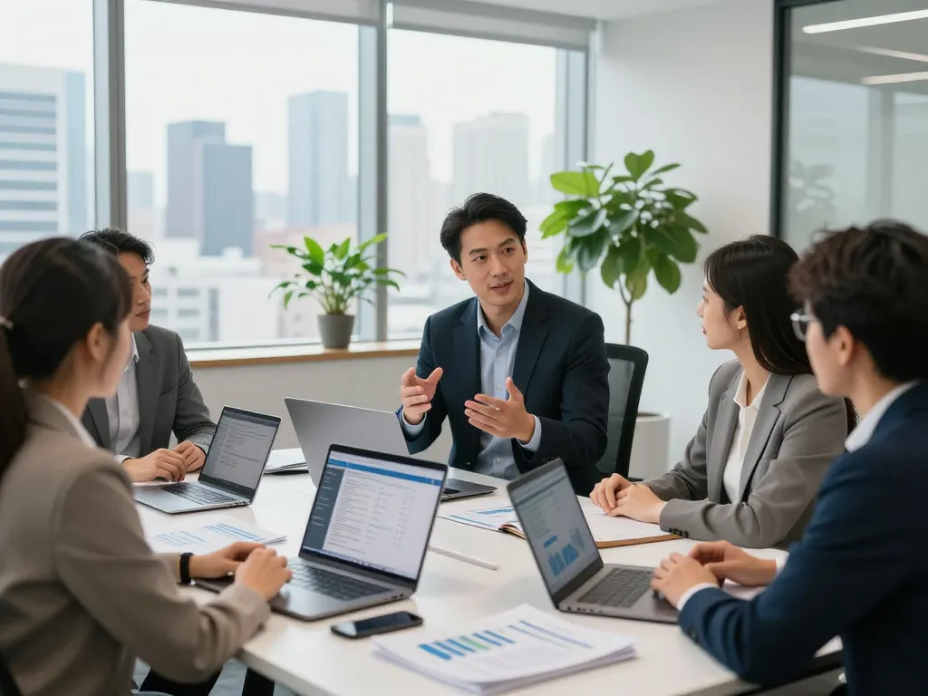 Explaining 신용카드현금화 cash flow strategies in a professional financial consulting office.