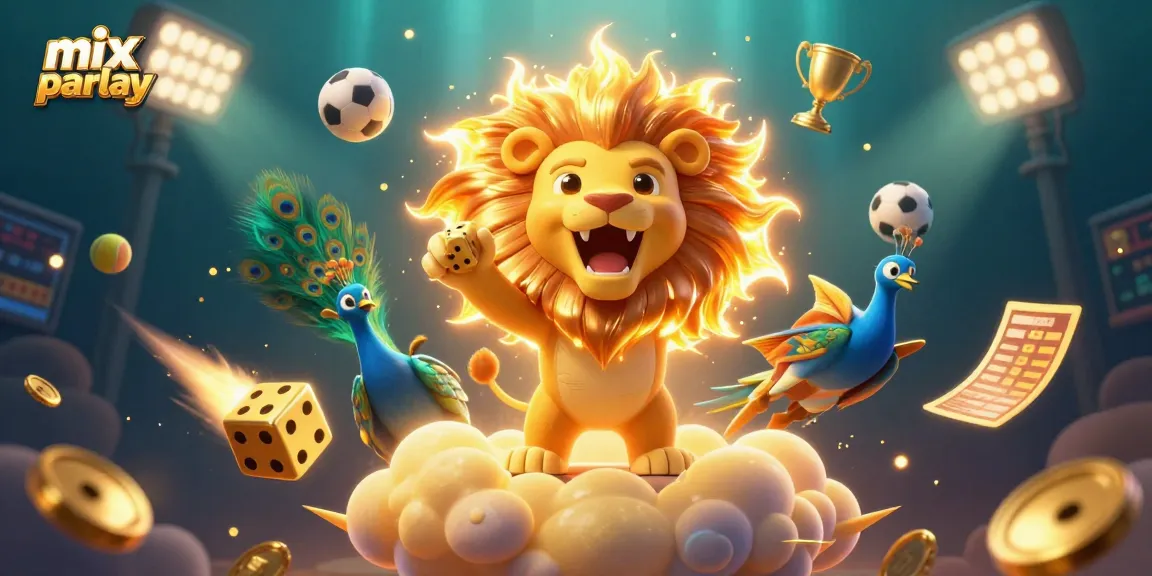 Menang taruhan mix parlay dengan taruhan yang beragam dan kemenangan tertinggi, ilustrasi kasino menarik.