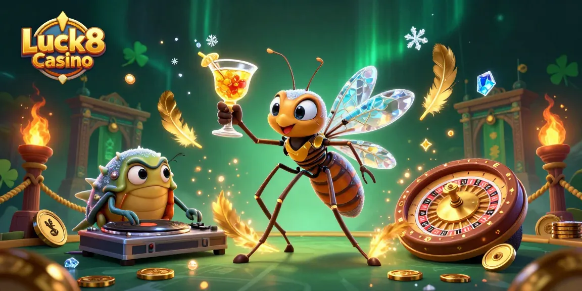 Experience exciting gameplay at Luck8 Casino with vibrant characters in a dynamic casino scene.