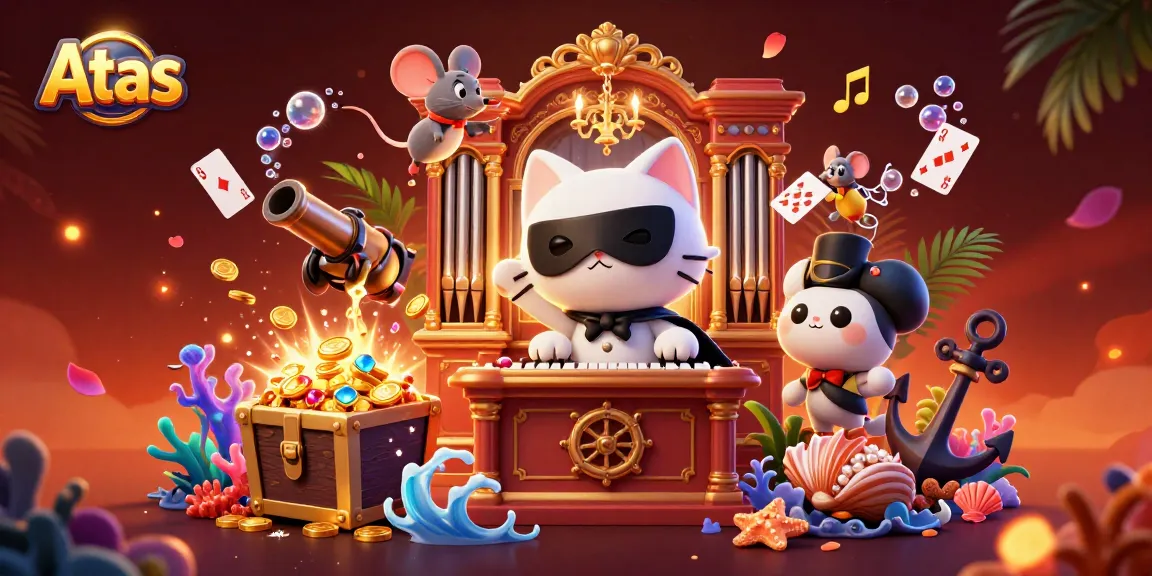 Engage with the enchanting Atas casino experience featuring vibrant characters and dynamic casino elements.