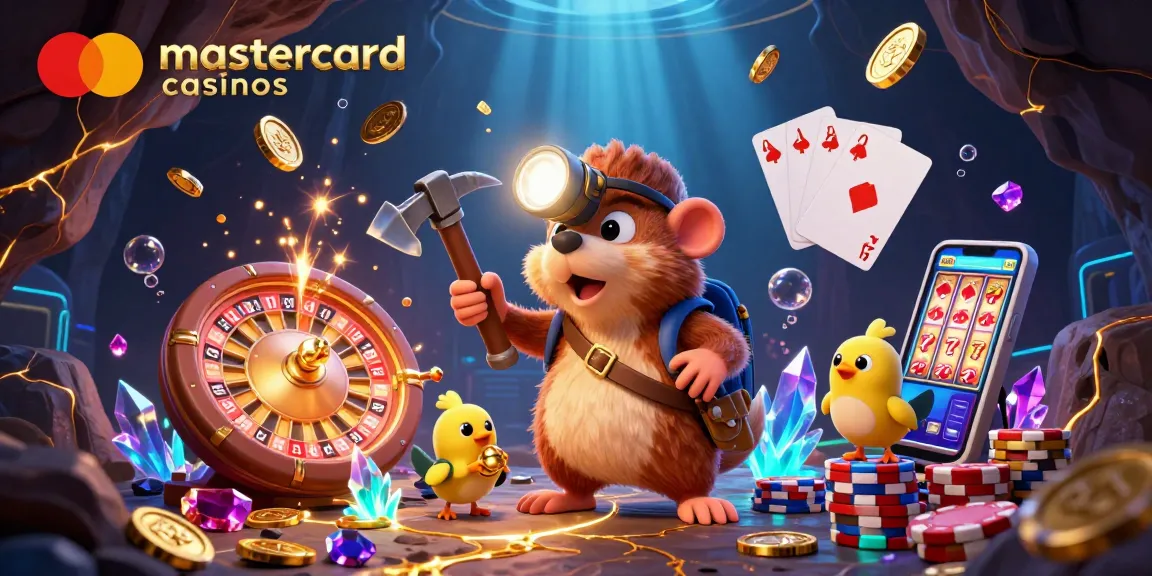 Experience the thrill of mastercard casinos with a treasure hunter mole and canary in a dazzling cave of gold.