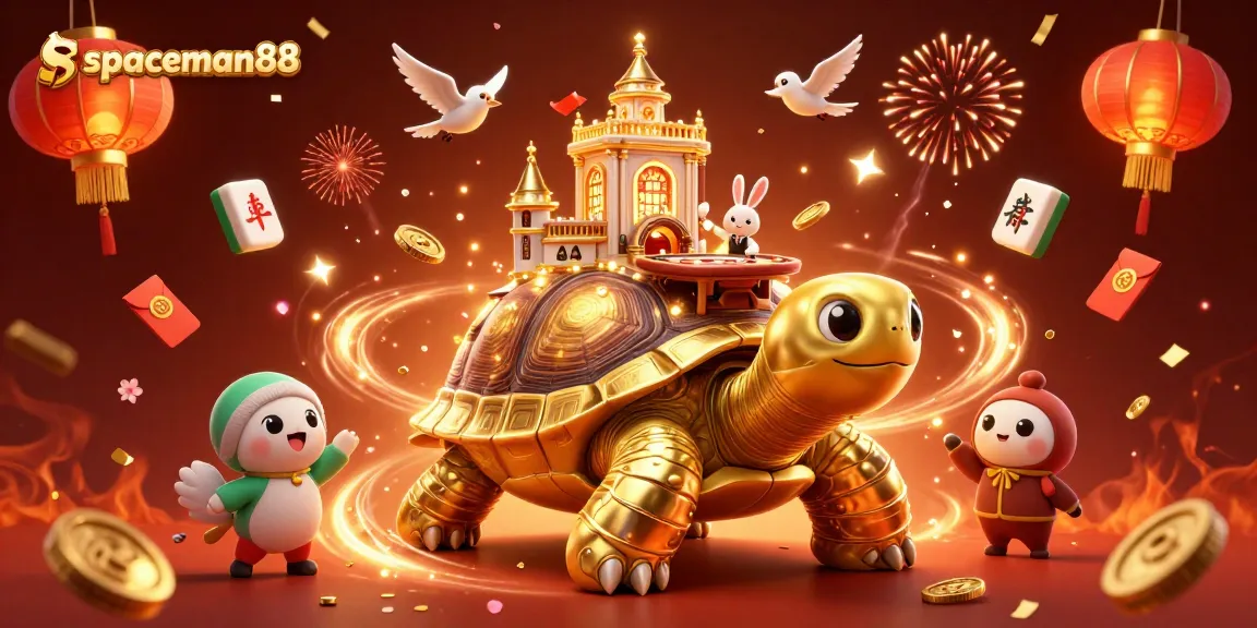 Experience thrills with spaceman88, featuring a vibrant casino scene with lucky symbols and rich colors.
