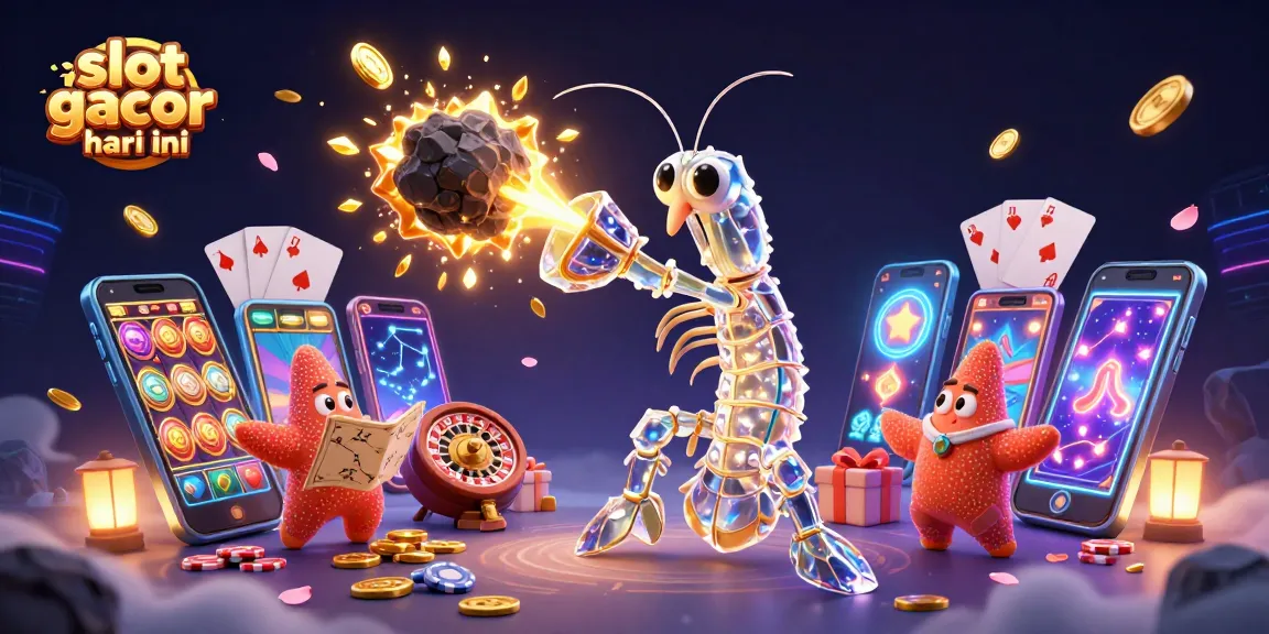Engaging a galactic samurai mantis shrimp in an explosive slot game themed adventure, highlighting slot gacor hari ini.