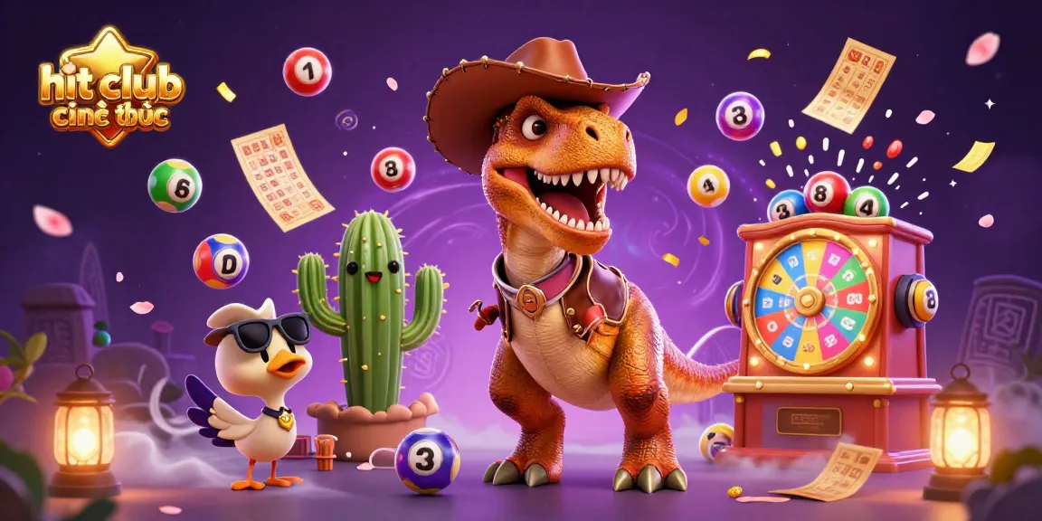 Engage with the dynamic gaming world of hit club chính thức, featuring vibrant lottery elements and animated characters.