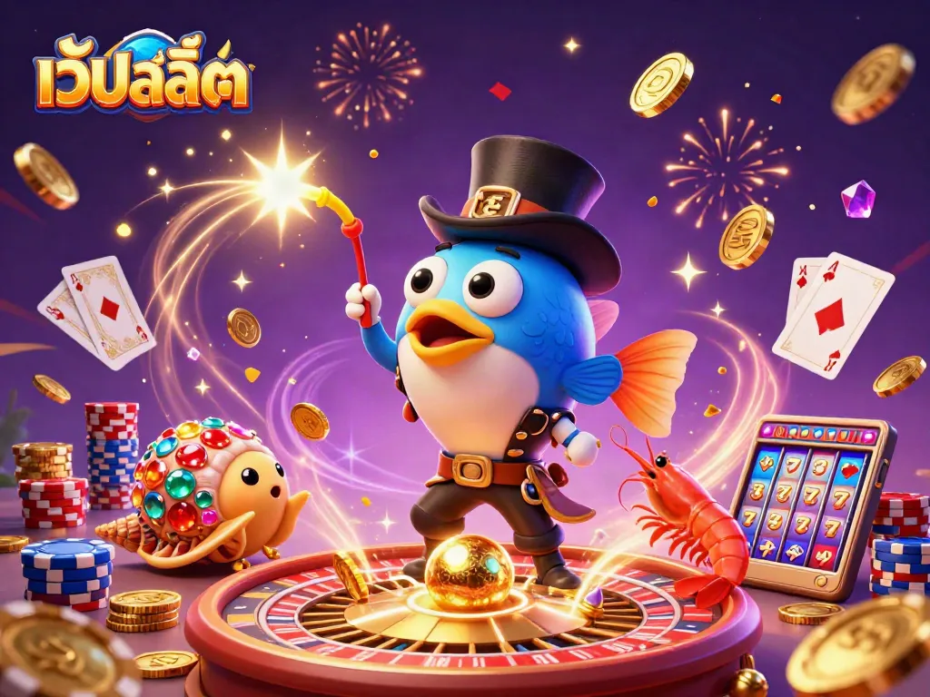 เว็ปสล็อต ตกหลุมรักกับกราฟฟิกการ์ตูน 3D ที่มีฟิชแองเกลเลอร์และเหรียญทอง