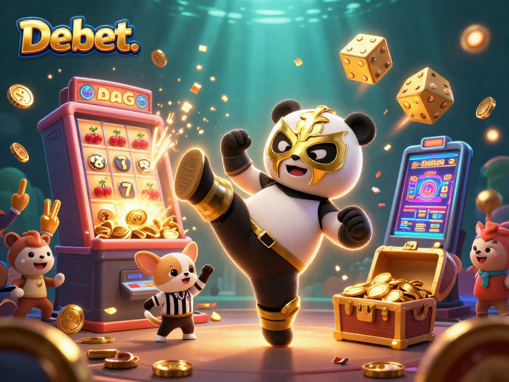 Experience the excitement of Debet. with a wrestling panda through dynamic casino games and rich visuals.