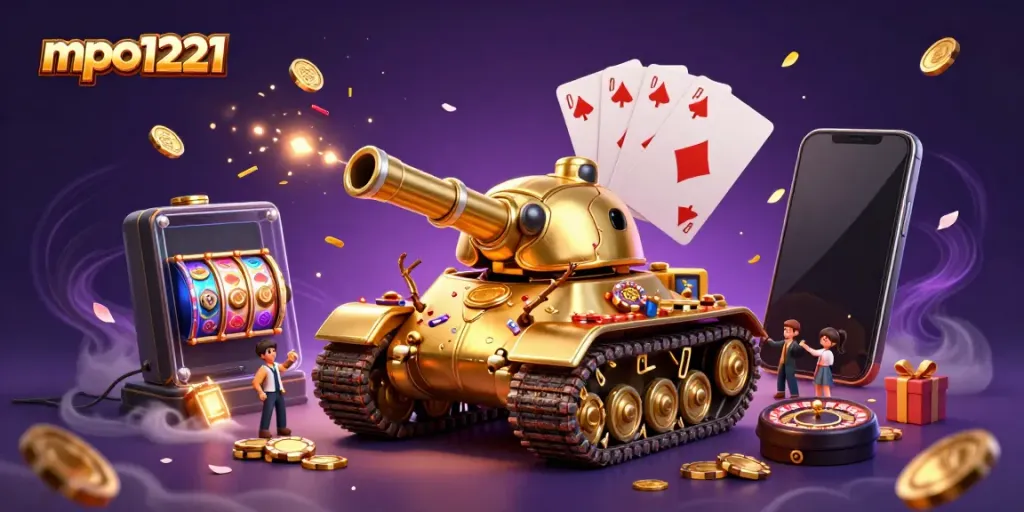 Experience the vibrant world of mpo1221 with a dynamic casino scene full of fun and excitement.